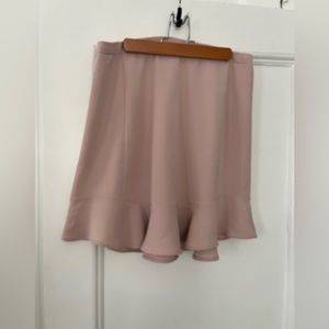 Jcrew Pale Pink Ruffle Pencil Skirt